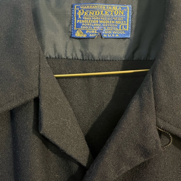 Classic Pendleton Navy 100% Virgin Wool Shirt/Jacket/Shacket - Picture 3 of 10